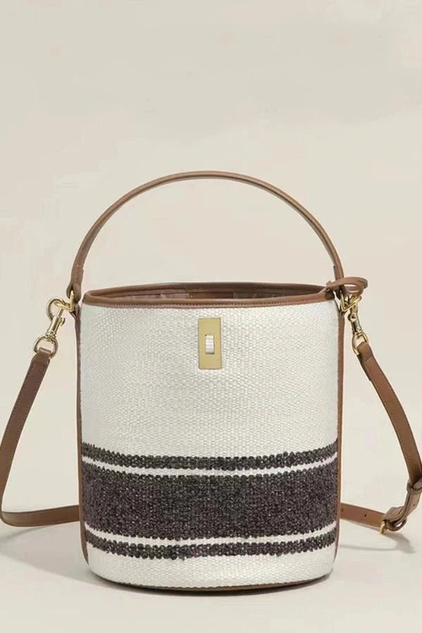 Rivka Tote Bag - Canvas & PU Leather Everyday Travel