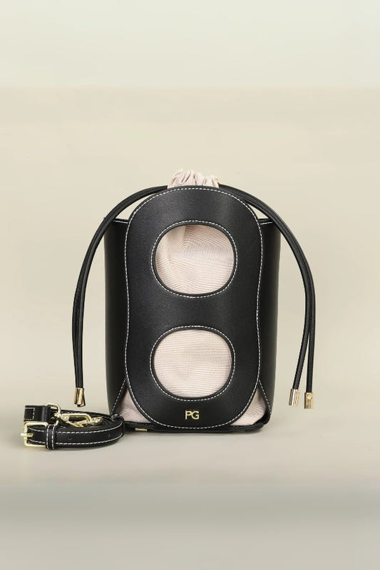 Irisa Crossbody Bag - PU Leather Cut-Out Design