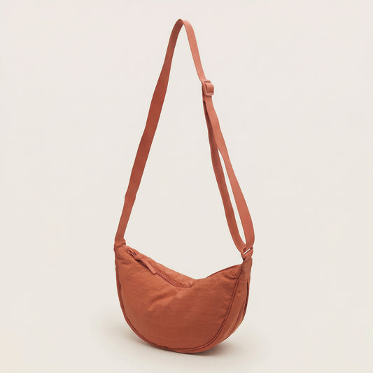 Sola Black Shoulder Bag | Nylon, Adjustable Strap for Women