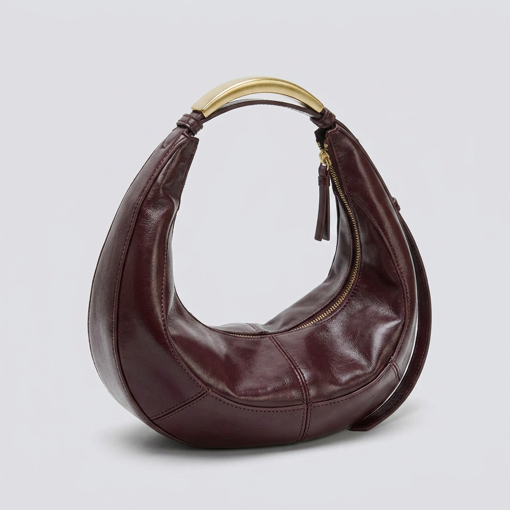 Amanda Crescent Bag - Plus size model
