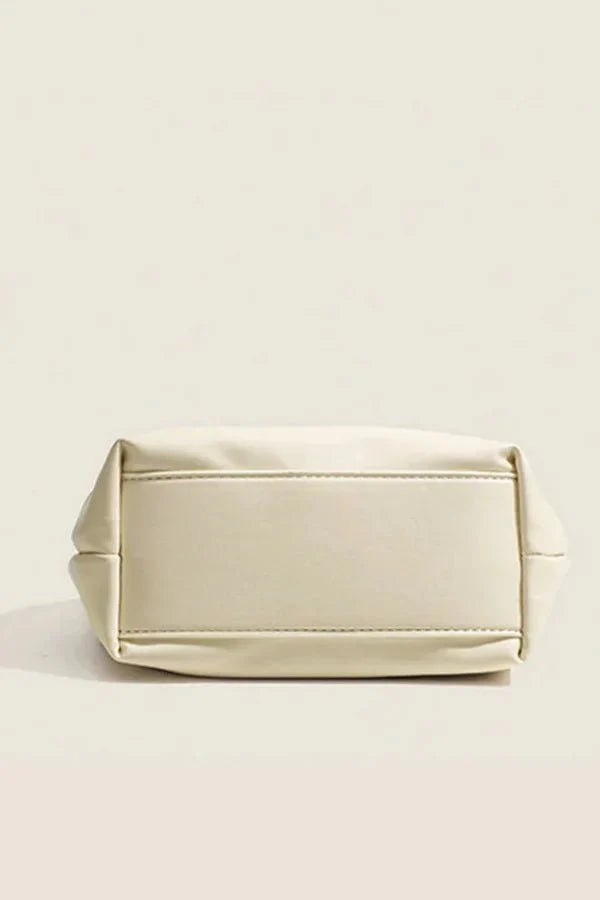 Alani Hobo Bag - PU Leather Ruched Mini Shoulder Bag