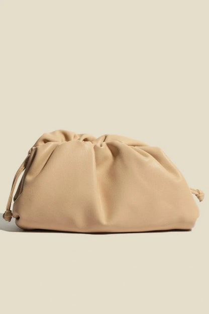 Selenea Dumpling Bag - PU Leather Chic Ruched Everyday Carry