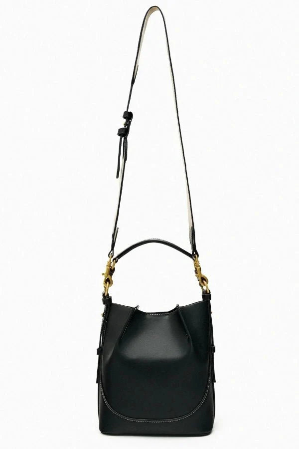 Enora Crossbody Bag - Canvas & PU Leather Minimalist Carry