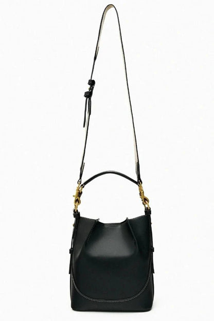 Enora Crossbody Bag - Canvas & PU Leather Minimalist Carry