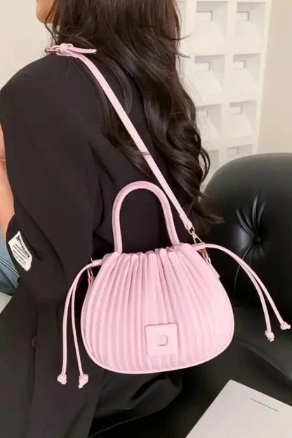 Keira Crossbody Bag - PU Leather Ruched Compact Carry