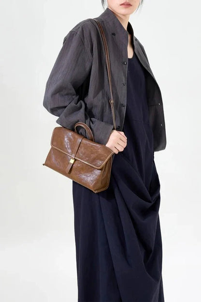 Selena Satchel Bag - PU Leather Structured Everyday Carry