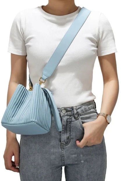 Celina Shoulder Bag - PU Leather Structured Convertible Carry