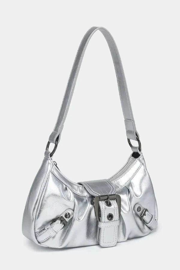 Adriel Shoulder Bag - PU Leather Statement Buckle Style