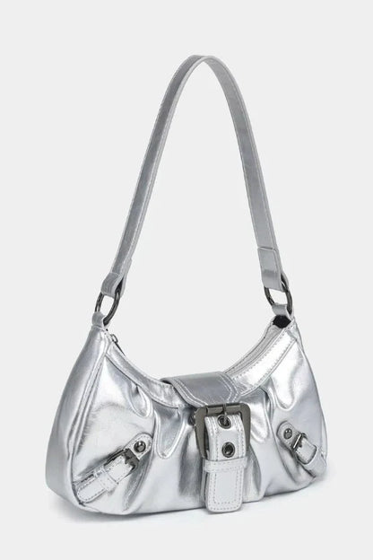 Adriel Shoulder Bag - PU Leather Statement Buckle Style
