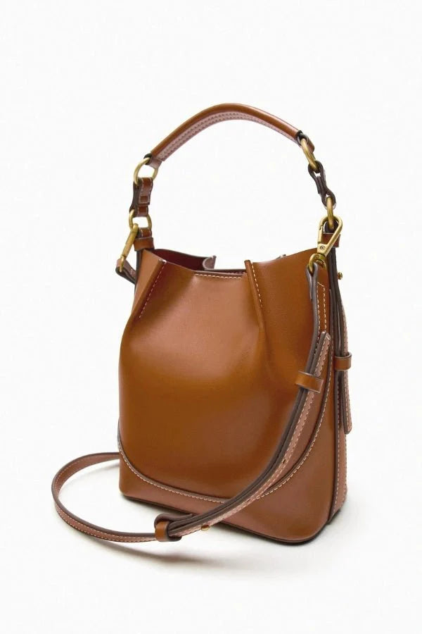Enora Crossbody Bag - Canvas & PU Leather Minimalist Carry
