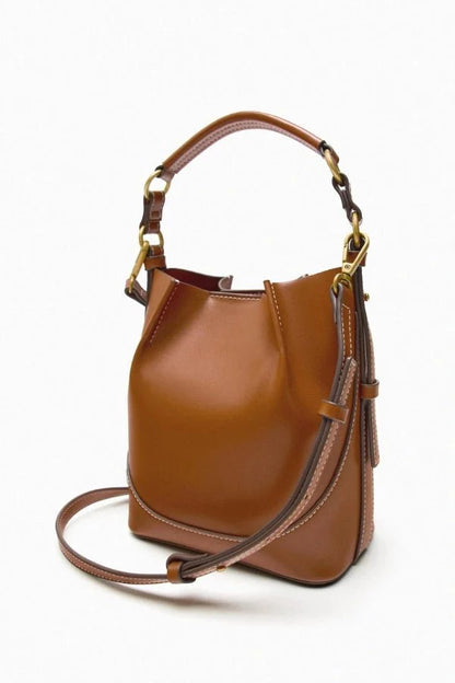 Enora Crossbody Bag - Canvas & PU Leather Minimalist Carry