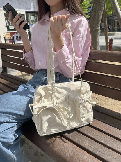 Celine Bow Tie Bag - PU Leather Charming Bow Details