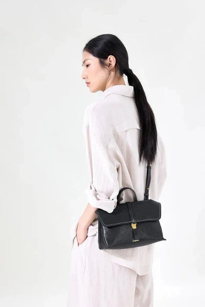 Selena Satchel Bag - PU Leather Structured Everyday Carry
