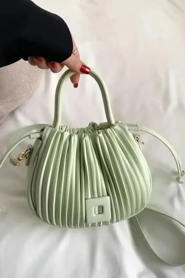 Keira Crossbody Bag - PU Leather Ruched Compact Carry