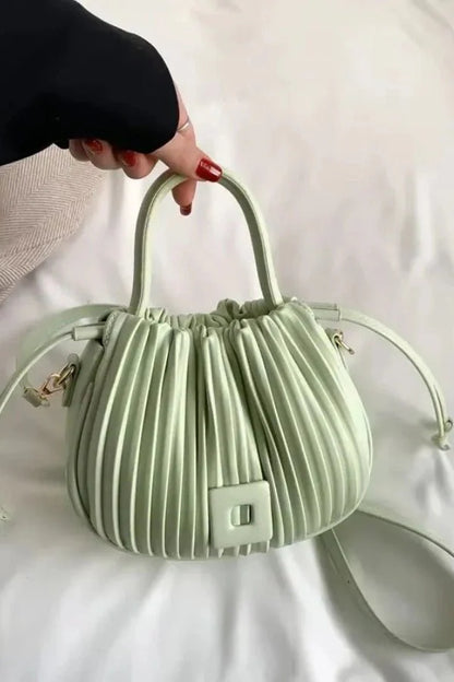 Keira Crossbody Bag - PU Leather Ruched Compact Carry