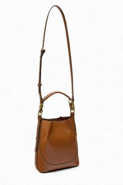 Enora Crossbody Bag - Canvas & PU Leather Minimalist Carry