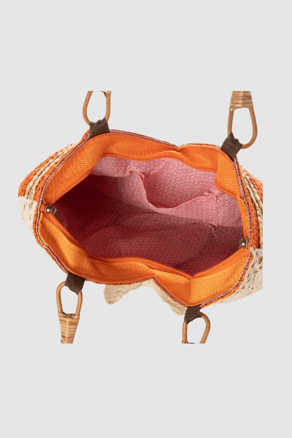 Amara Bucket Bag - Straw & PU Leather Drawstring Carry