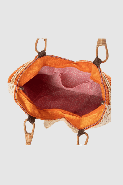 Amara Bucket Bag - Straw & PU Leather Drawstring Carry