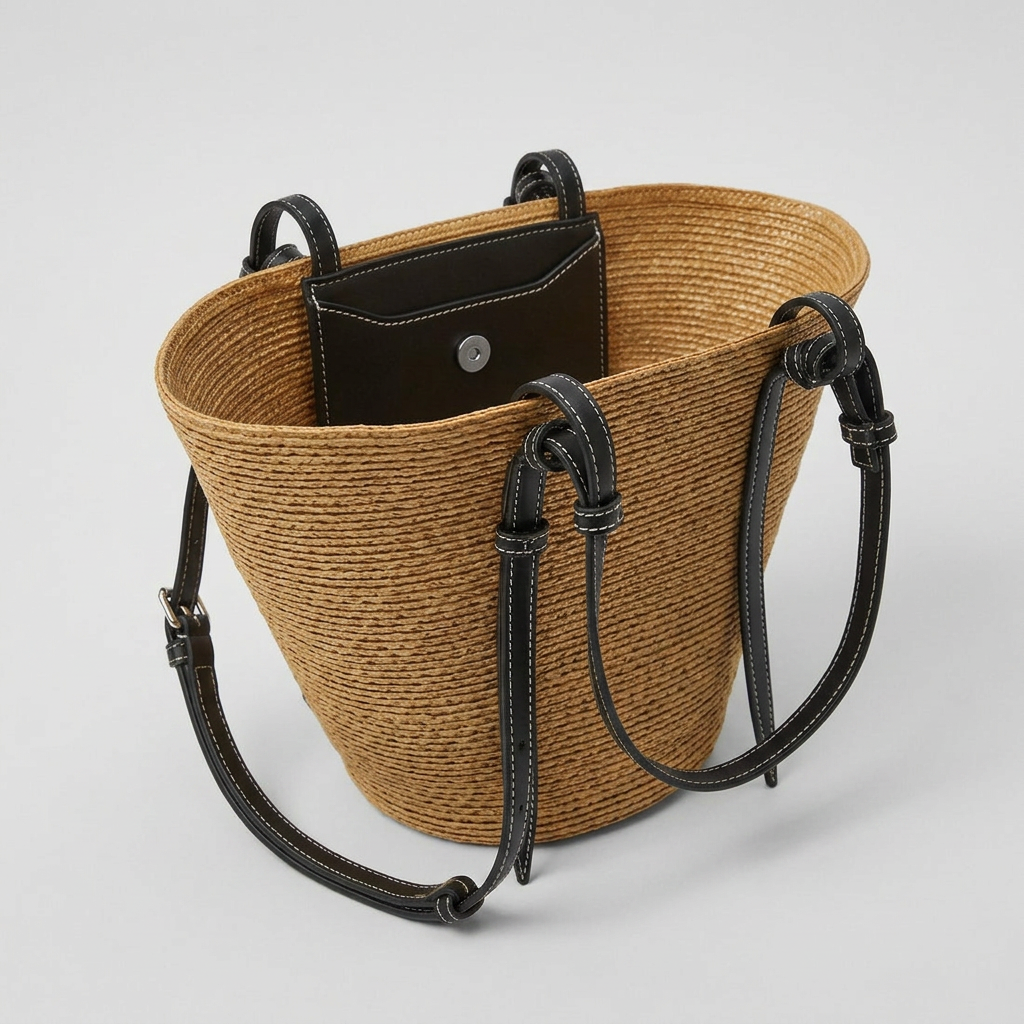 Andi Straw Bag - Plus size model