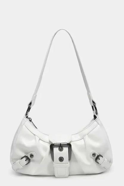 Adriel Shoulder Bag - PU Leather Statement Buckle Style