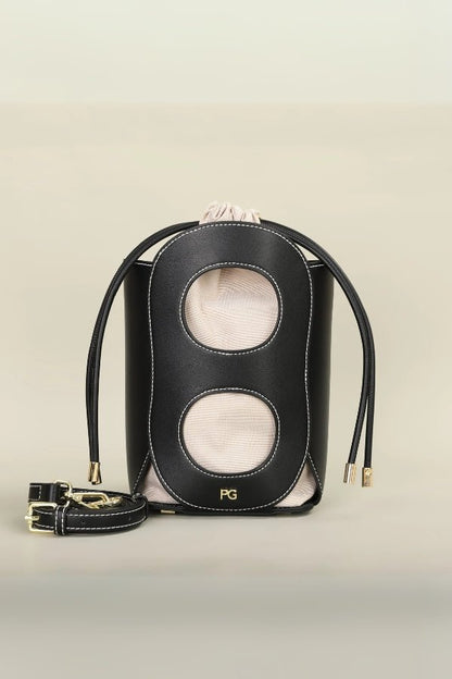 Irisa Crossbody Bag - PU Leather Cut-Out Design