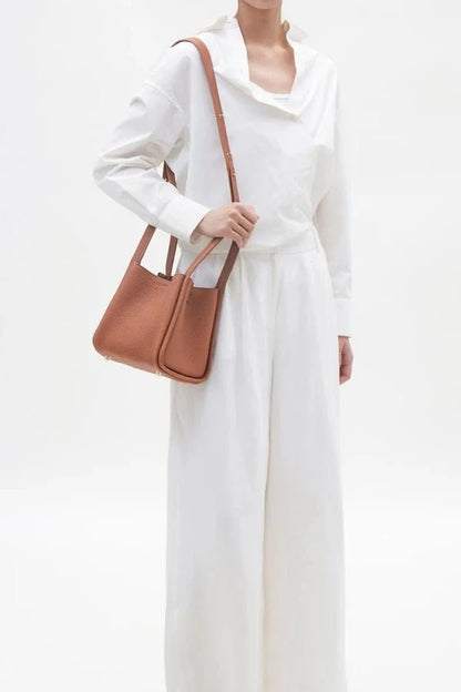 Rowan Bucket Bag - PU Leather Drawstring Everyday Carry