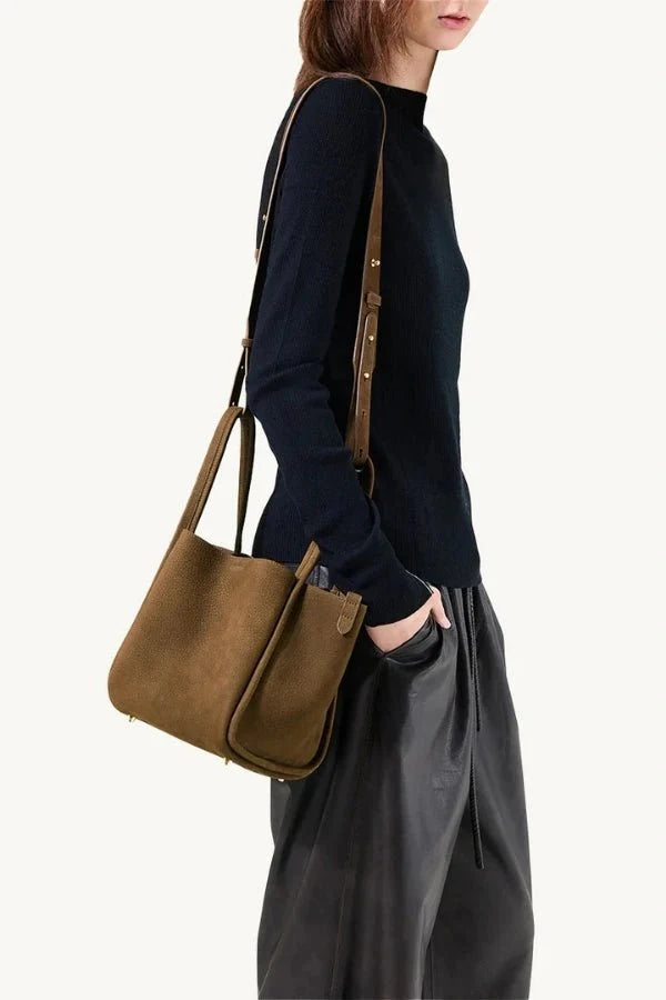 Rowan Bucket Bag - PU Leather Drawstring Everyday Carry