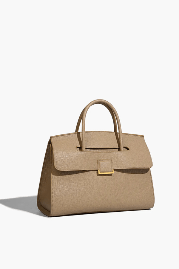 Lucia Crescent Bag - PU Leather & Nylon Shoulder Bag