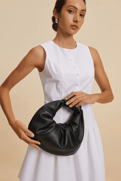 Cosima Shoulder Bag - PU Leather Ruched Everyday Carry