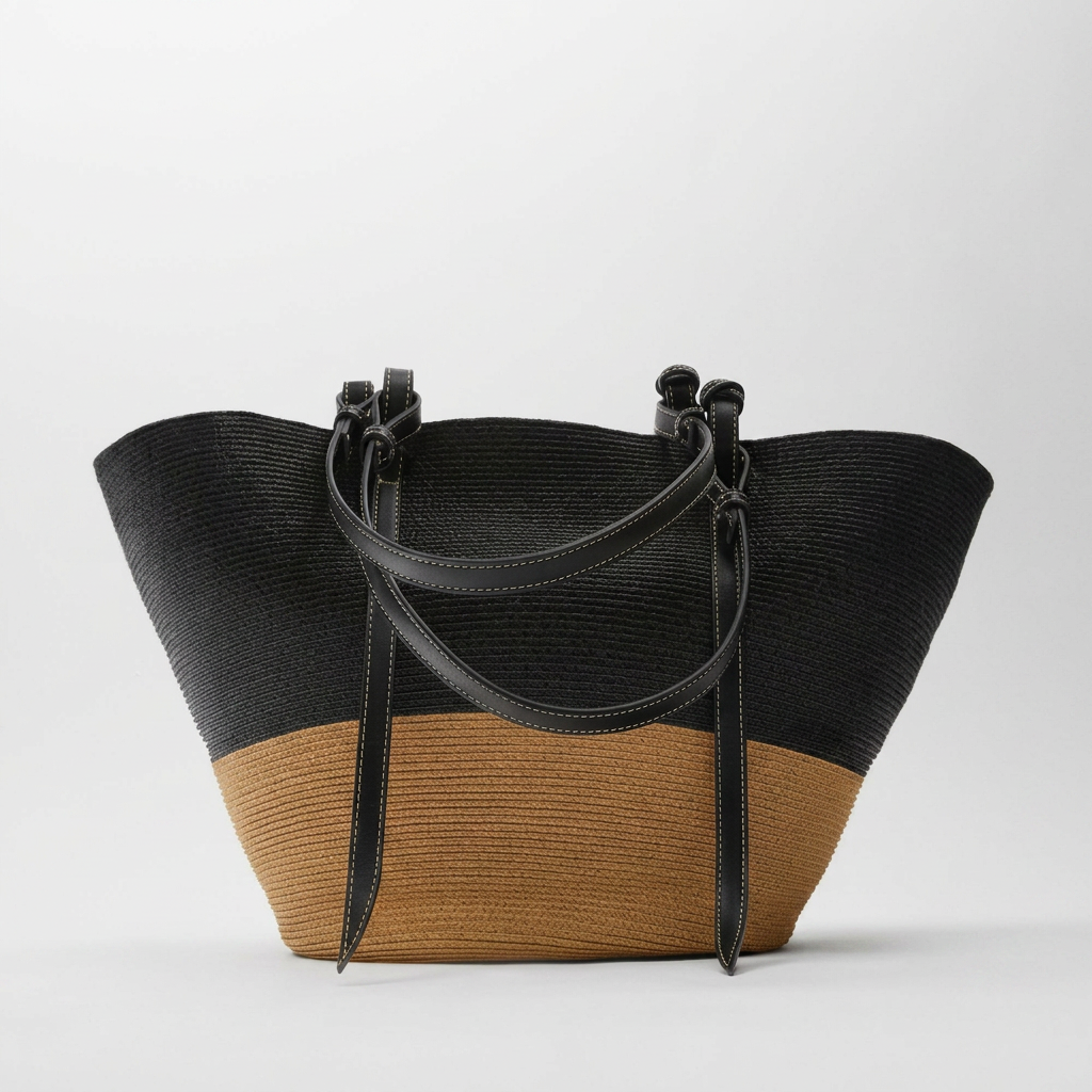 Andi Straw Bag - Plus size model