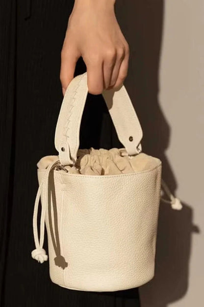 Cora Bucket Bag - PU Leather Drawstring Closure