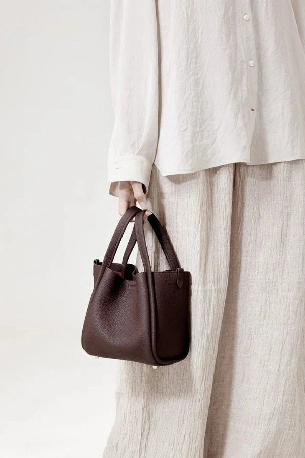 Rowan Bucket Bag - PU Leather Drawstring Everyday Carry