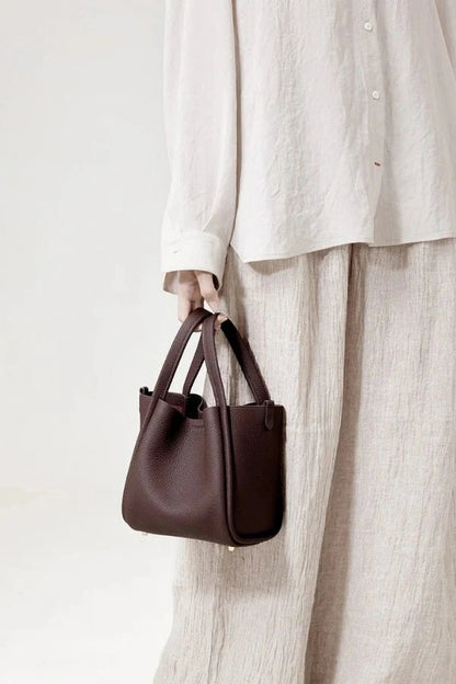 Rowan Bucket Bag - PU Leather Drawstring Everyday Carry
