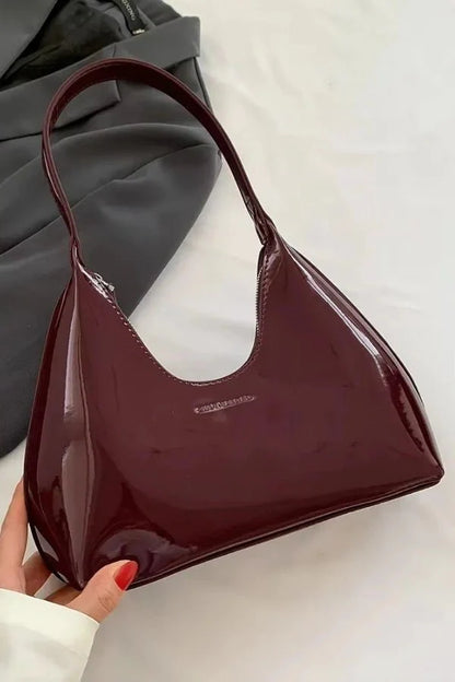 Adara Tote Bag - Patent PU Leather Structured Everyday Carry