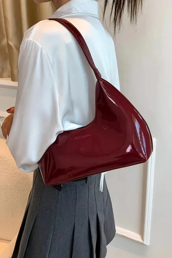 Adara Tote Bag - Patent PU Leather Structured Everyday Carry