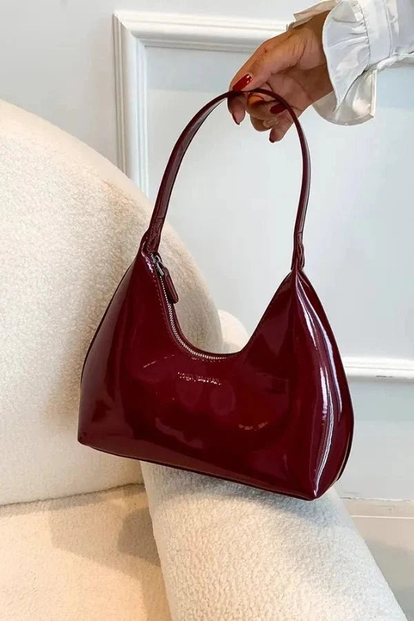 Adara Tote Bag - Patent PU Leather Structured Everyday Carry