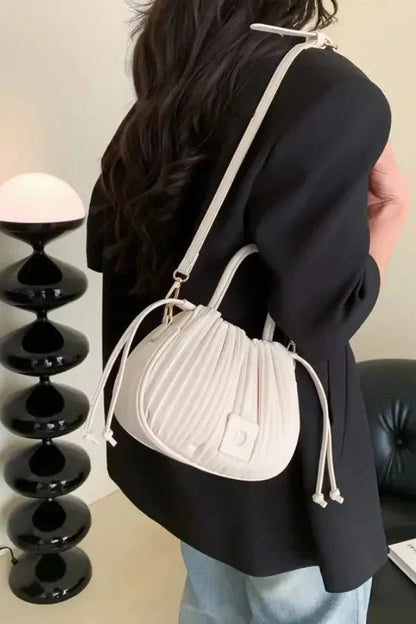 Keira Crossbody Bag - PU Leather Ruched Compact Carry