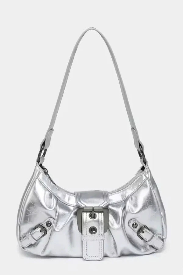 Adriel Shoulder Bag - PU Leather Statement Buckle Style