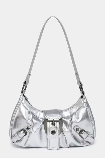 Adriel Shoulder Bag - PU Leather Statement Buckle Style