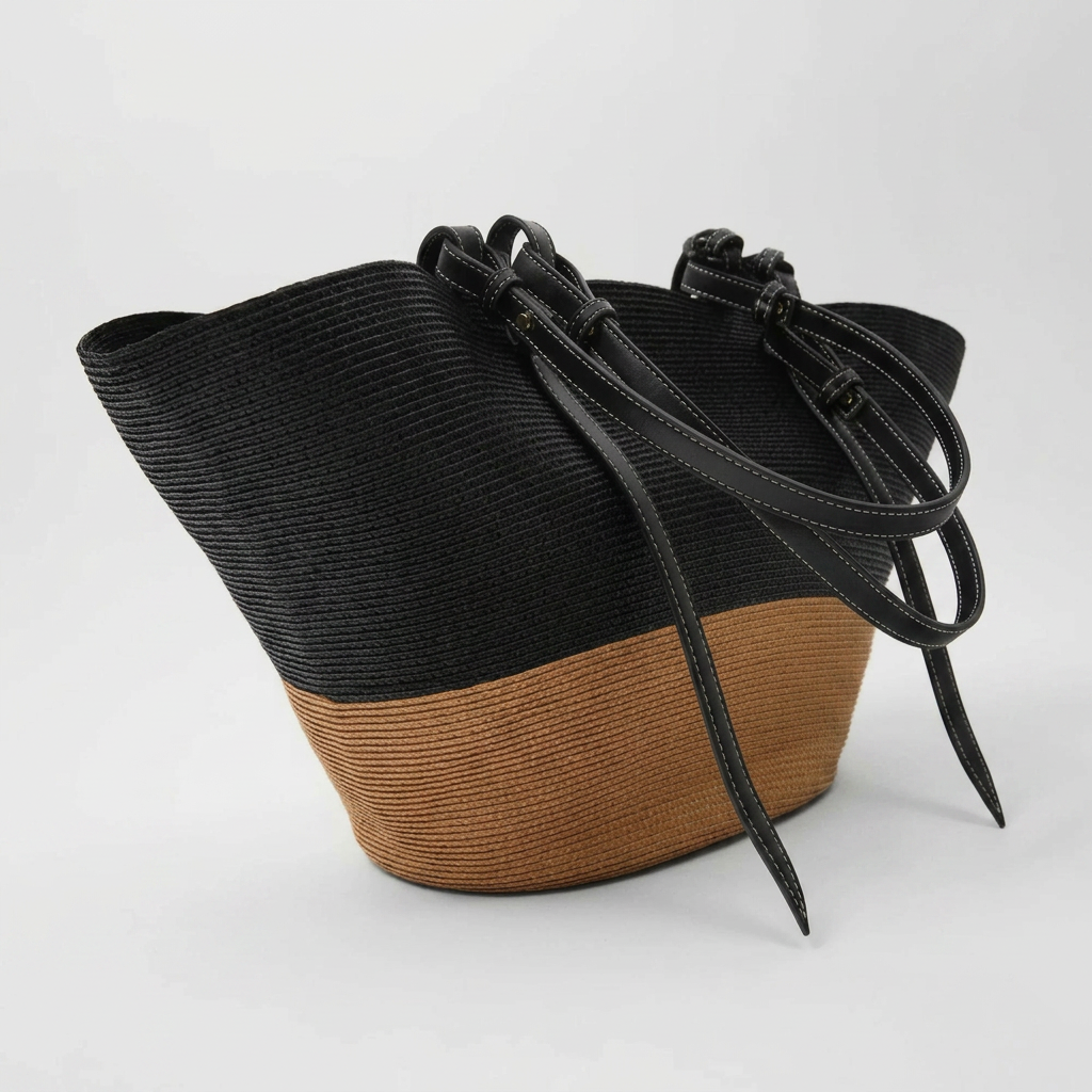 Andi Straw Bag - Plus size model