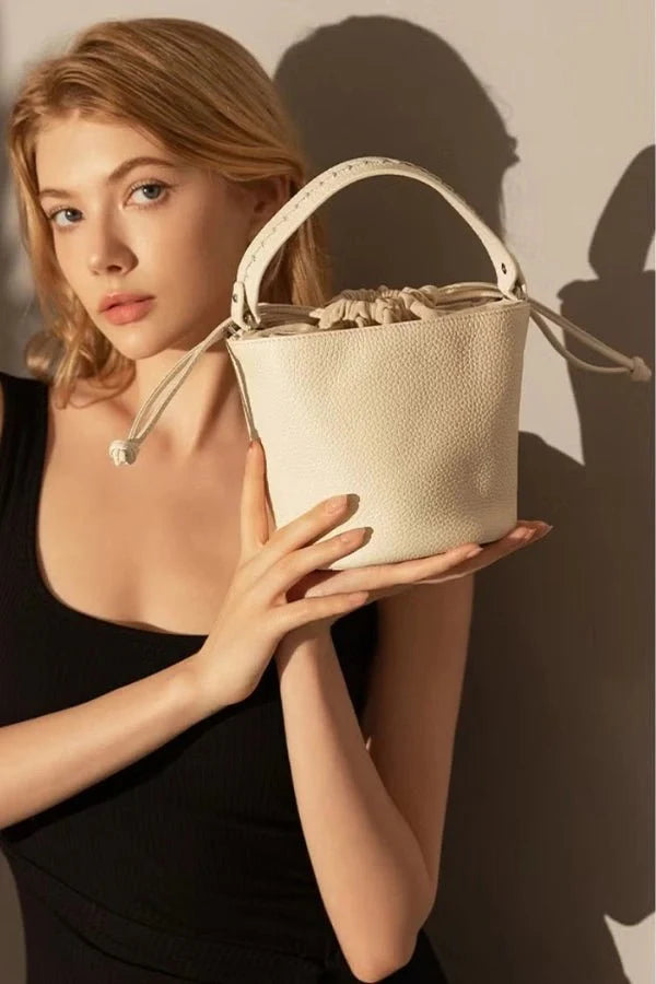 Cora Bucket Bag - PU Leather Drawstring Closure