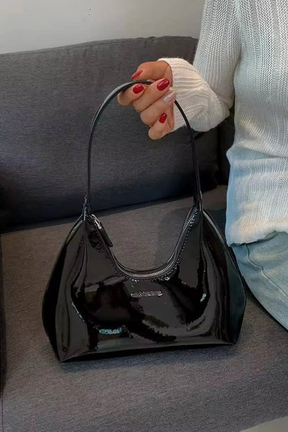 Adara Tote Bag - Patent PU Leather Structured Everyday Carry