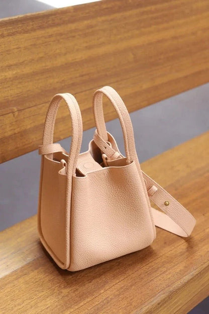 Rowan Bucket Bag - PU Leather Drawstring Everyday Carry