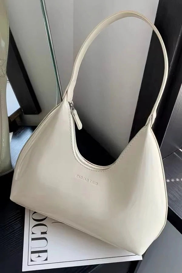 Adara Tote Bag - Patent PU Leather Structured Everyday Carry