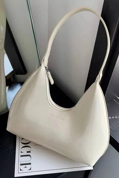 Adara Tote Bag - Patent PU Leather Structured Everyday Carry