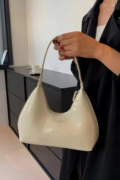 Adara Tote Bag - Patent PU Leather Structured Everyday Carry