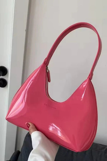 Adara Tote Bag - Patent PU Leather Structured Everyday Carry