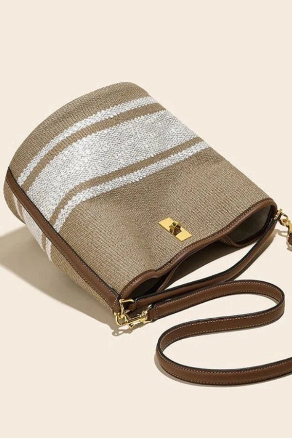 Rivka Tote Bag - Canvas & PU Leather Everyday Travel