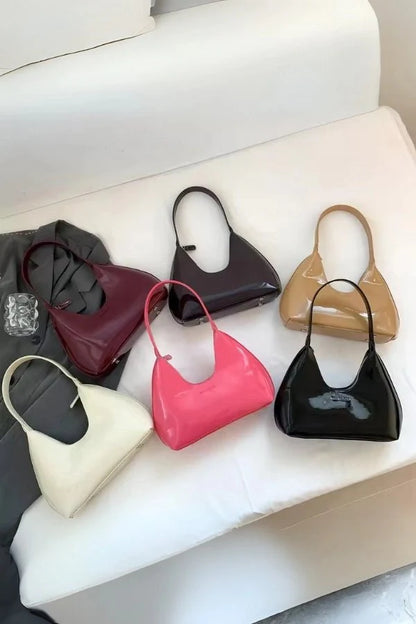 Adara Tote Bag - Patent PU Leather Structured Everyday Carry