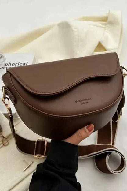 Blair Crossbody Bag - PU Leather Half-Moon Compact Carry